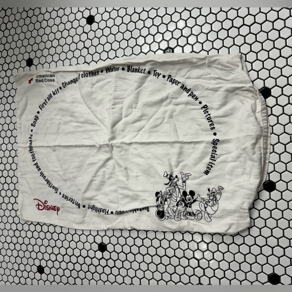 Disney X Red Cross vintage pillow case